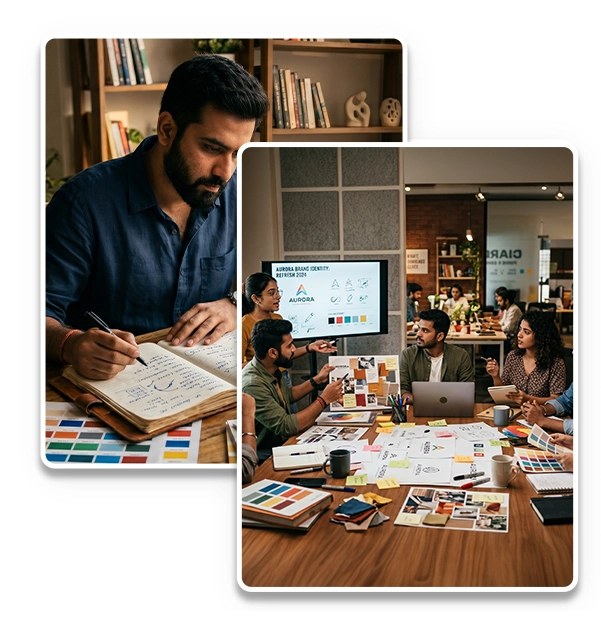branding agency in Chennai developing brand strategy and visual identity design with creative team