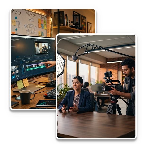 video marketing agency in Chennai producing and editing video content for brand promotion